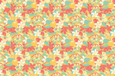 Soyut klasik kusursuz desen. Klasik çiçek süsü..