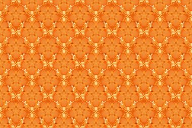 Turuncu, kırmızı ve sarı elementli desen. Raster aksesuar süsü. Zengin kartı karşılamak için kullanılabilir. Klasik dikişsiz doku.