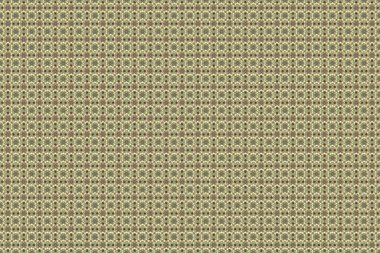 Soyut raster desenli, bej, yeşil ve kahverengi süslemeli. Karmaşık süslemeli klasik tasarım.