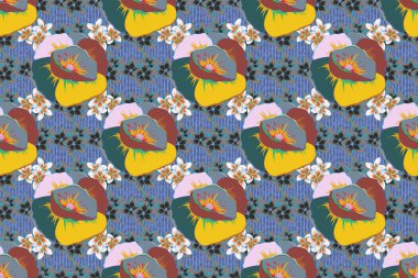 Renksiz çiçeksiz raster deseni.