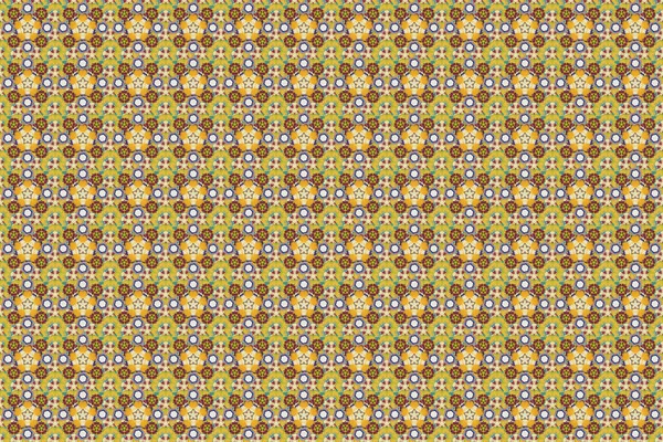 Αφηρημένη Κομψότητα Μοτίβο Χωρίς Ραφή Φυτικά Μοτίβα Μπλε Κίτρινο Και — Φωτογραφία Αρχείου