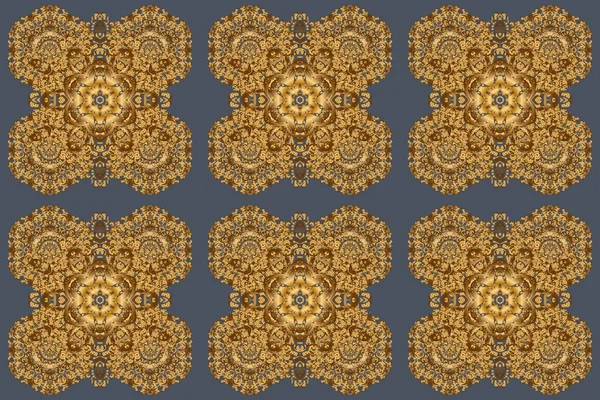 Mandala Raster Oro Con Piuma Pavone Astratto Cornice Mandala Orientale — Foto Stock