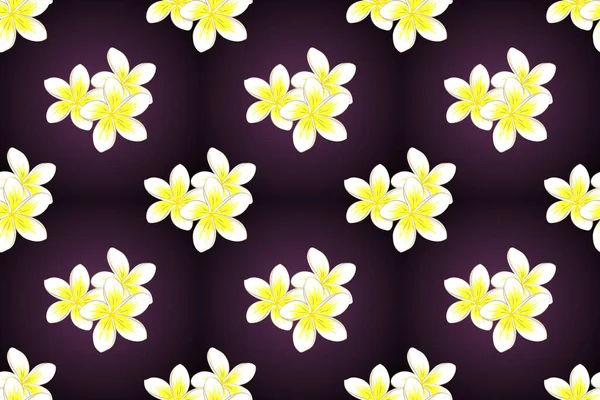 白の花のシームレスなパターン — ストック写真