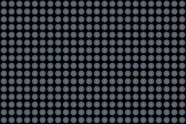 Ikat Damask Mandala Background Tile Black Background Blue Green Colors — Stock Photo, Image