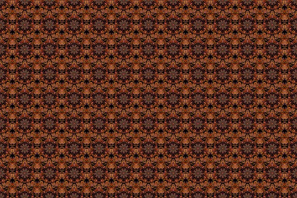 Nahtloser Hintergrund Grunge Stil Raster Illustration Orange Damast Paisley Tapete — Stockfoto