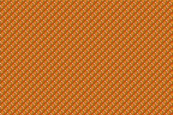 Aquarell Nahtloses Muster Mit Blüten Orange Gelb Und Rot Schönes — Stockfoto