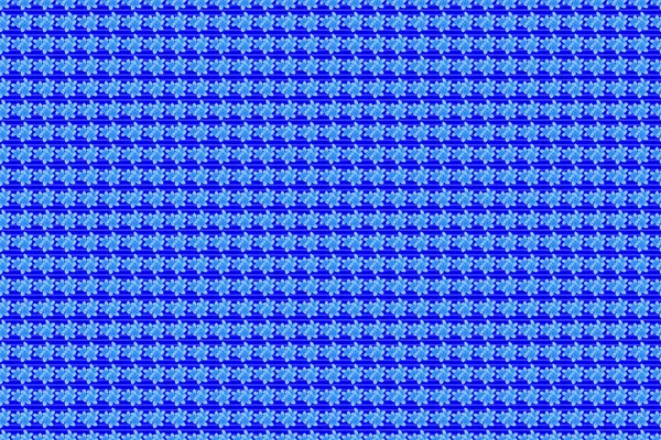 Seamless Pattern Cute Plumeria Flowers Blue Background Raster Illustration — Stock Photo, Image