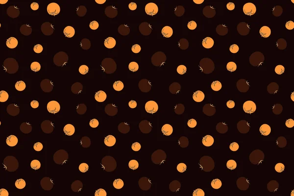 Raster Sömlös Blommönster Med Abstrakt Svart Orange Och Bruna Tomater — Stockfoto