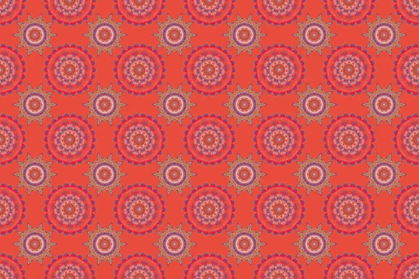 Απρόσκοπτη Μοτίβο Πολύχρωμο Πλέγμα Πορτοκαλί Φόντο Raster Τετράγωνη Σύνθεση Πολύχρωμο — Φωτογραφία Αρχείου