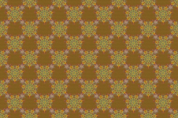 Abstract pattern in Arabian style. Seamless background. Graphic modern pattern. Yellow and violet texture.