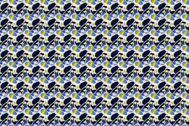 Renksiz çiçeksiz raster deseni.