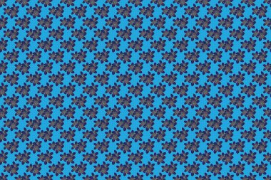 Web sayfaları, düğün davetiyeleri, tekstil, duvar kağıtları için romantik bir geçmiş. Suluboya çiçekleri, gri, mavi ve mor renklerde kusursuz desenler..