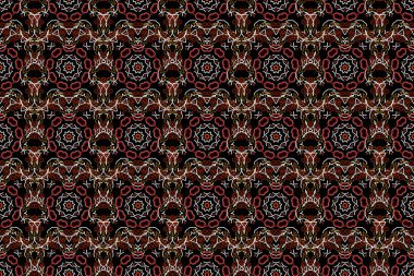 Raster kesme kağıt dantel dokusu, siyah arka planda kırmızı tül, girintisiz desen, eps10.