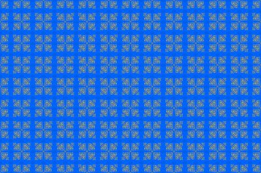 Mavi arka planda altın bir doku. Altın süslemeli, pürüzsüz bir desen..