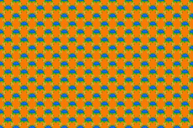 Kusursuz çiçekli raster deseni çizimi.