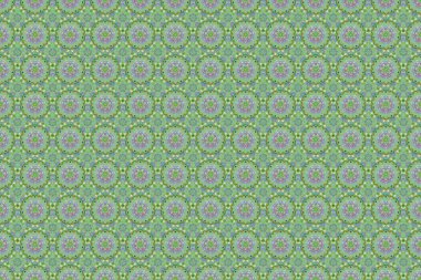 Dekoratif simetri arabesk. Ortaçağ kraliyet düzeni. Mavi ve yeşil pürüzsüz desen doğum günü, davetiye ya da pankart için iyi.