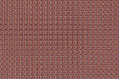 Ikat damaske desensiz arkaplan fayansı. Raster illüstrasyonu. Kahverengi, mor ve kırmızı renklerle.