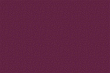 Kusursuz raster altın süsü. Mor arka planda altın tekrarlayan elementlerle modern geometrik kusursuz desen.