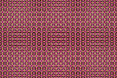 Ditsy tarzı. Moda baskıları için hoş, kusursuz bir desen. Mor, pembe, yeşil ve siyah renklerde klasik raster çiçekleri. Küçük çiçeklerle yazdırma.