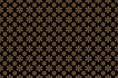 Altın doku, altın çizgiler ve ızgaralar pürüzsüz desen, eğri metal, folyo arka plan ve siyah arka plan üzerinde 3 boyutlu görsel efektler..