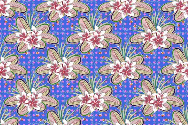 Raster Abstract Flower Seamless Pattern — Stock Photo, Image