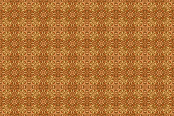 Raster illüstrasyonu. Zarif Mutlu Noeller ya da mutlu yıllar 2018 kusursuz desenli kahverengi arkaplanlı altın süslemeli.