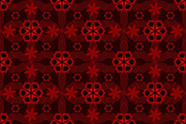 Raster Glitter Texturierte Nahtlose Muster Mit Roten Und Schwarzen Elementen — Stockfoto