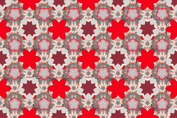 Raster Illustration Floral Seamless Pattern Spring Paper Abstract Cute Flowers — Stock Photo, Image