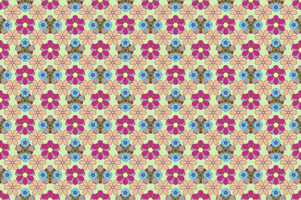 Fundo Raster Bonito Ornamento Geométrico Folha Padrão Floral Abstrato Sem — Fotografia de Stock