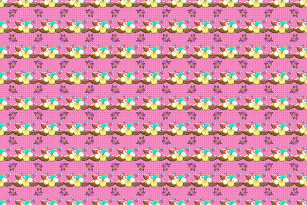 Motley Illustration Seamless Exotic Pattern Many Varicolored Tropical Flowers Blooming — Stock Photo, Image