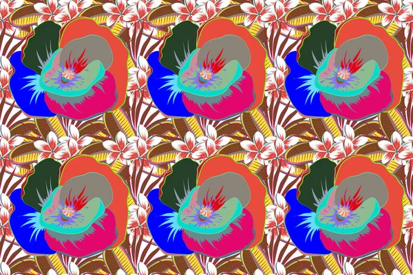 래스터 일러스트 중립적 배경에 꽃무늬없는 스러운 — 스톡 사진