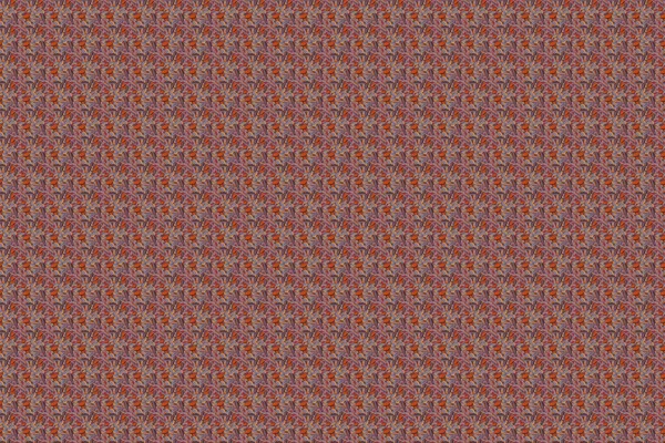 Ikat Damask Seamless Pattern Background Tile Raster Illustration Brown Purple — Stock Photo, Image