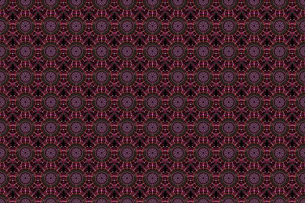 Растерянный Фон Цветочный Орнамент Фиолетовых Тонах Черном Фоне Цветные Узоры — стоковое фото