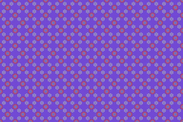 Abstract violet, red and blue circle ornament. Islamic oriental seamless pattern. Muslim, East ornament, Indian ornament, Persian motif. Can be used for wallpaper, banner, wrapping, wedding card.