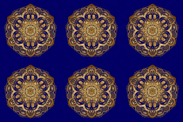 Ислам Арабский Индийский Турецкий Пакистанский Декоративный Индийский Круглый Мандала Синем — стоковое фото