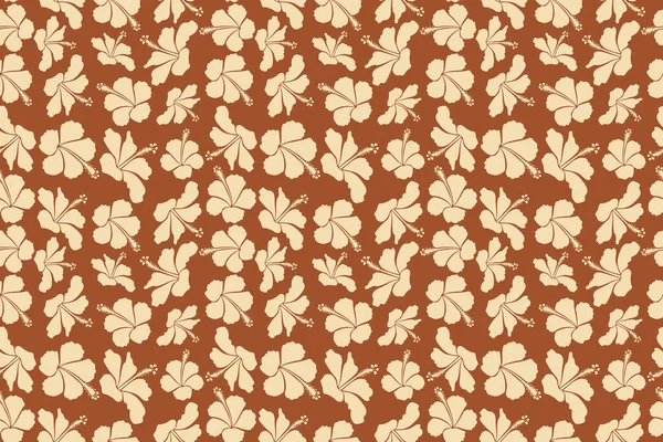 Handgezeichnete Florale Textur Beige Und Braune Dekorative Blumen Buntes Blumenmuster — Stockfoto