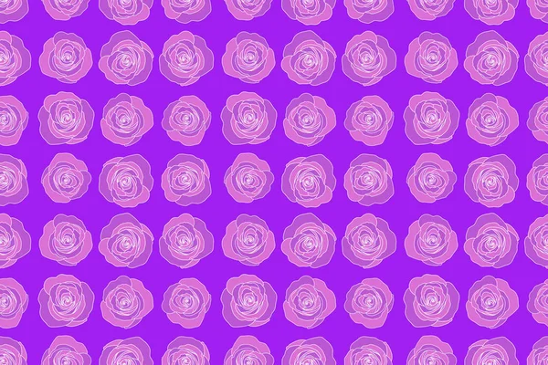 Retro Hintergrund Mit Violetten Rosen Shabby Chic Illustration Roses Nahtloses — Stockfoto