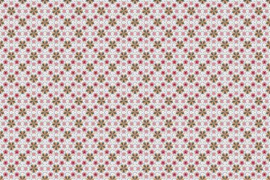 Pembe, mor ve gri elementli kusursuz desen, bukleler ve süsler. Raster doğu tarzı arabesk.