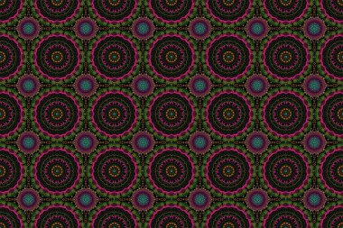 Eski dokular. Retro dijital kağıt. Raster kusursuz geometrik desenler. Kartlar, davetiyeler, kırmızı, mor ve yeşil renklerde web tasarımı için dekoratif arkaplan.