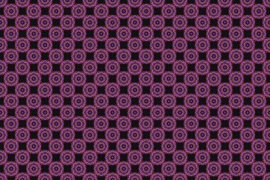 Damask, mor, mor ve kırmızı renklerle renklendirilmiş çiçeksiz arkaplan deseni. Raster illüstrasyonu.