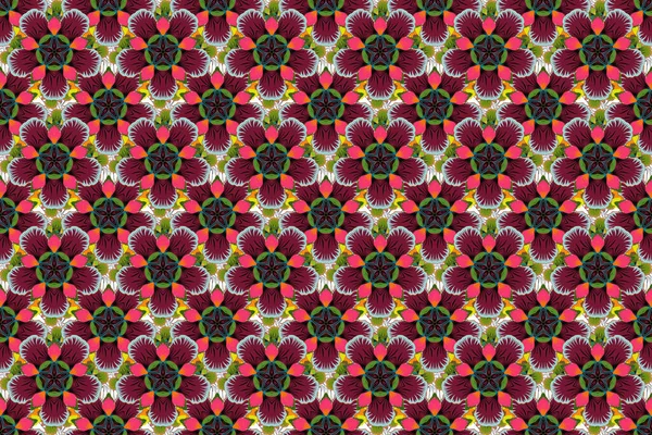 Γεωμετρική Επανάληψη Αδιάλειπτη Μοτίβο Εξάγωνα Σχήματα Γκρι Πράσινο Και Κόκκινο — Φωτογραφία Αρχείου