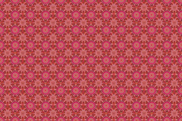 Raster Seamless Pattern Red Pink Purple Ornament Oriental Floral Ornament — Stock Photo, Image
