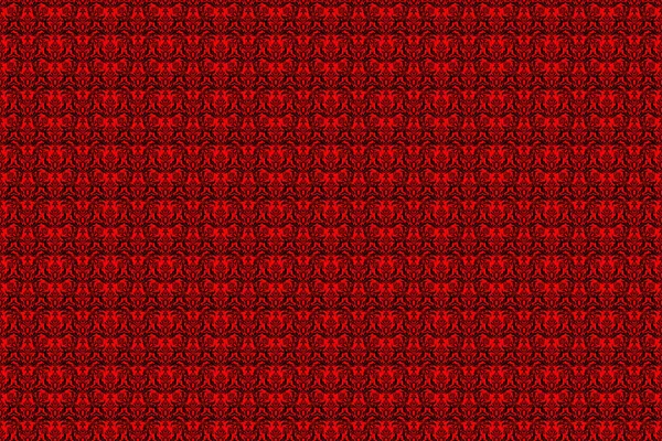 Rastrová Ilustrace Stylizované Rastrové Bezešvé Textury Červených Černých Prvků — Stock fotografie