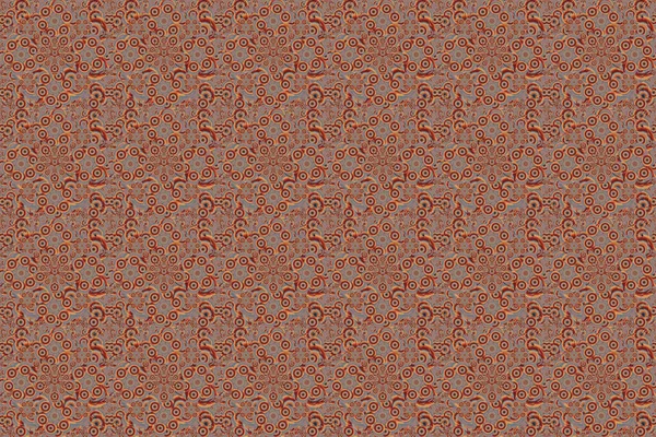 Ozdobna Ilustracja Tapety Vintage Brązowe Różowe Pomarańczowe Elementy Stylu Wschodnim — Zdjęcie stockowe