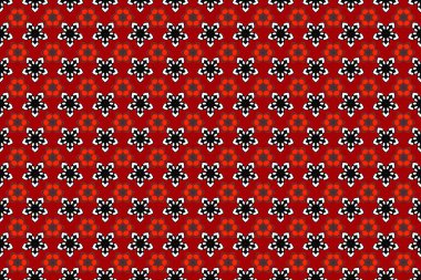 Arabesk ve kırmızı, siyah ve gri elementlerle doğulu raster desenli. Geleneksel klasik süs.