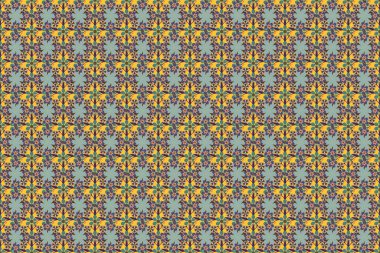 Sarı, gri ve mor renklerde pürüzsüz bir desen. Güzel suluboya çiçekler, parlak tablolar ilham verici çiçek desenleri..