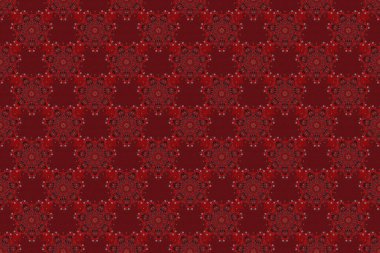 Kırmızı, pembe ve menekşe renginde yıldızsız desen. Tatil sembolü. Duvar kağıdı, Noel süsü, konfeti, tekstil, ambalaj için soyut raster parlak tasarımı.