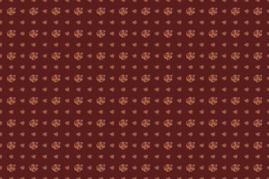 Saf kahverengi, turuncu ve gri raster gülleri pürüzsüz desen.