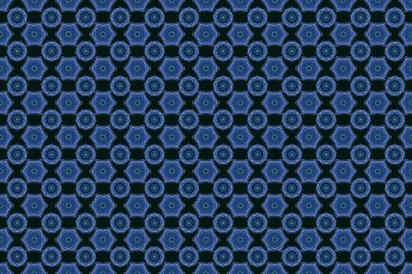 Mavi, siyah ve gri kar taneleri ve noktalarıyla Raster Winter 'ın kusursuz deseni. Tekstil, parer, kumaş, ambalaj, ağ ve baskı tasarımı için kullanılabilir.