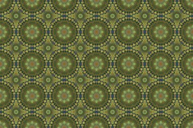 Sorunlu damasküler desensiz arka plan fayansları. Gri ve yeşil renklerde pürüzsüz süsler..